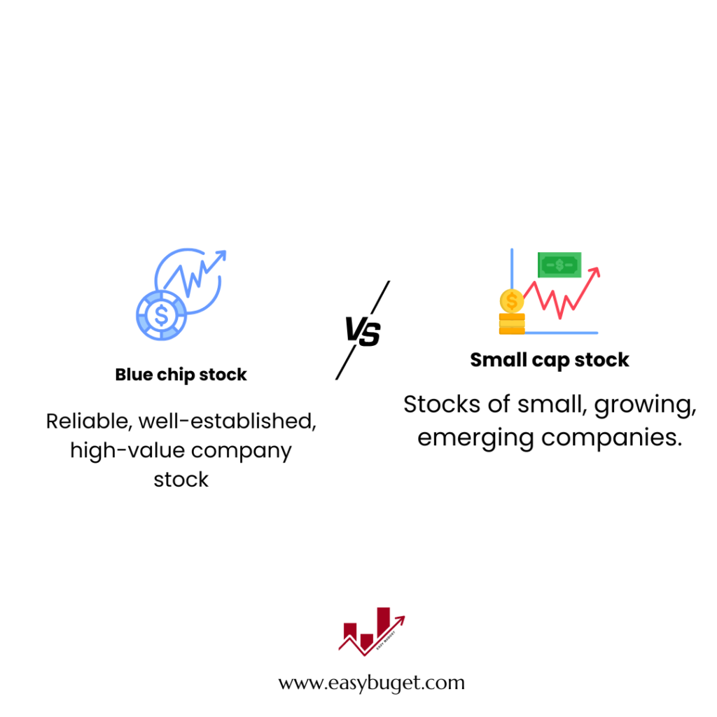 Blue chip stocks vs. Small cap stocks
