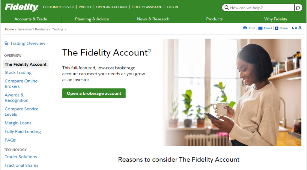 fidelity brokerage account