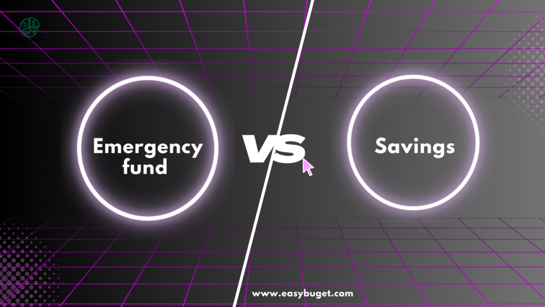 Emergency fund vs savings